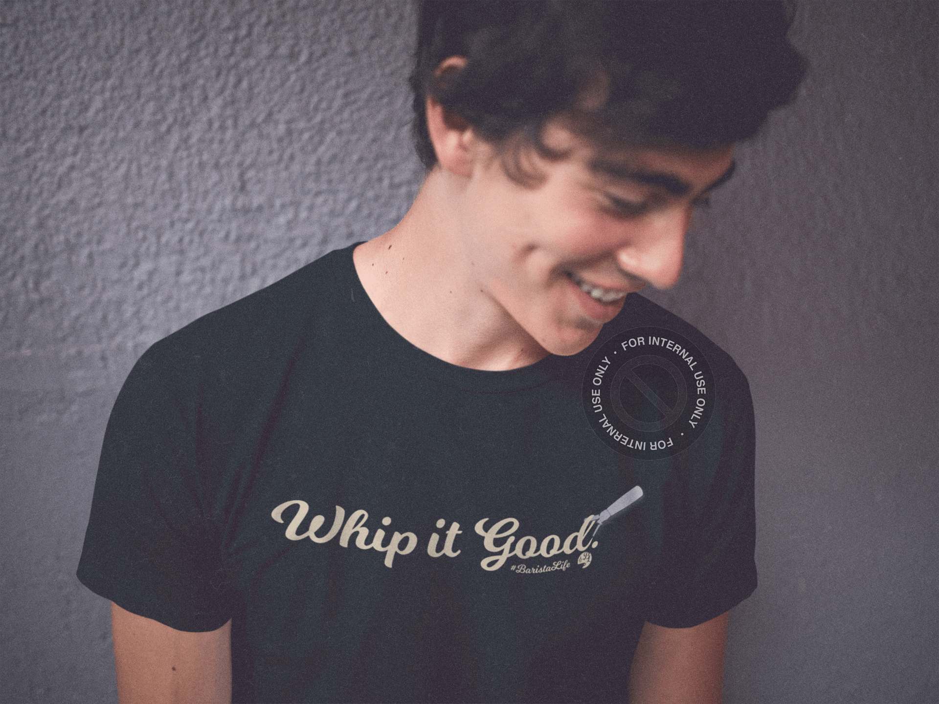 Barista Life Whip It Good Black Tee