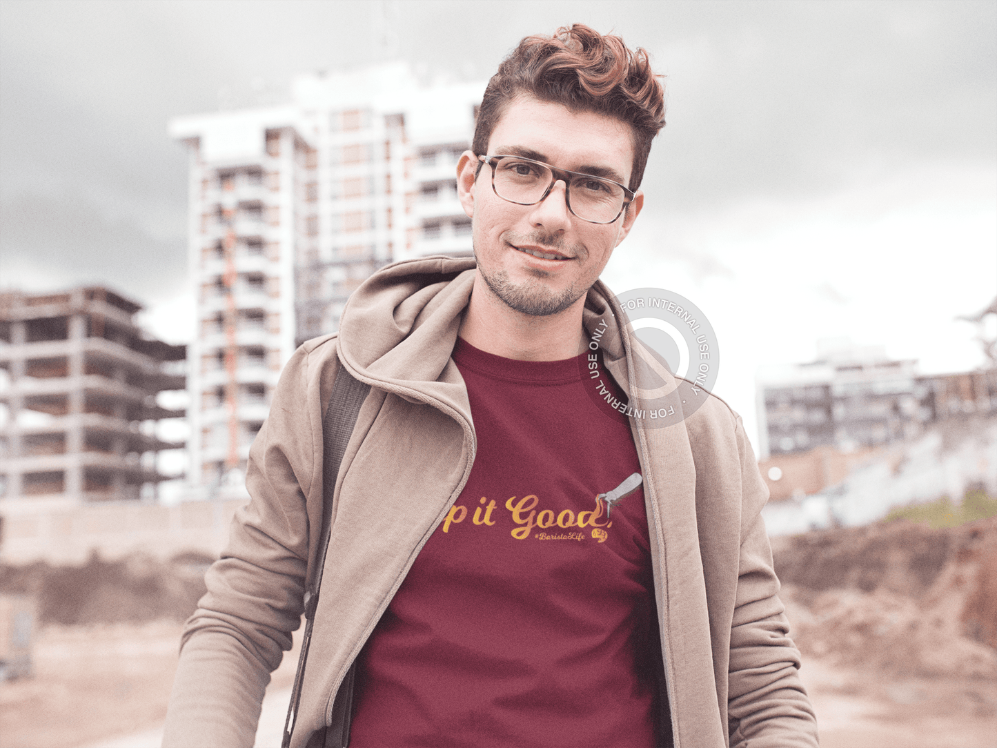 Barista Life Whip It Good Cranberry Tee