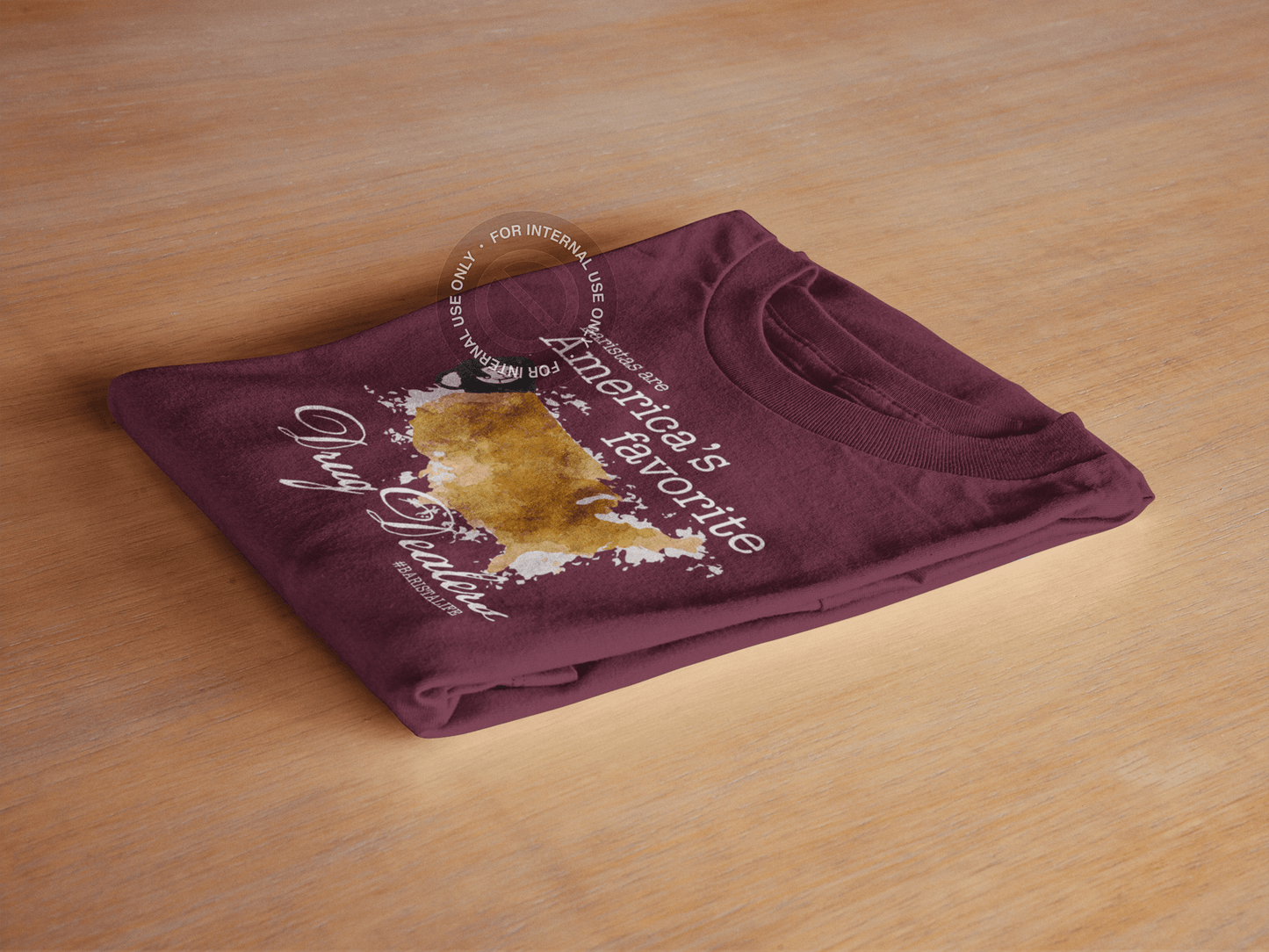 Barista Life Americas Favorite Drug Dealer T-Shirt Cranberry