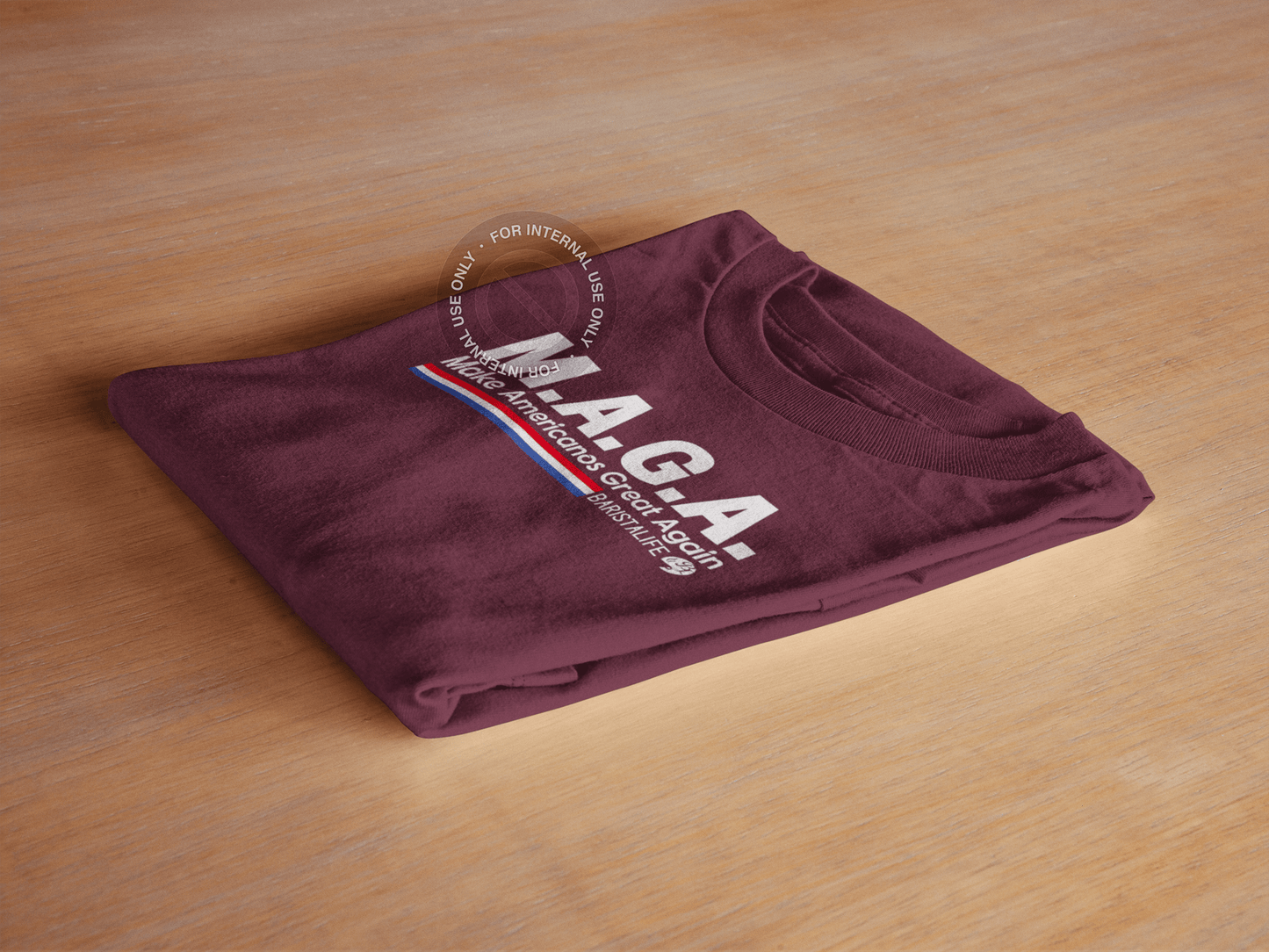 Make Americanos Great Again Barista Life Tee Cranberry