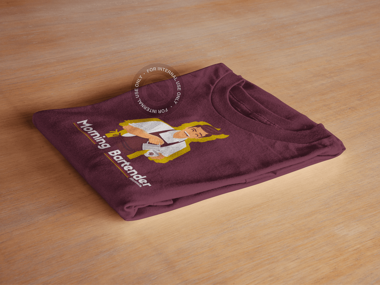 Barista Life Morning Bartender T-Shirt Cranberry