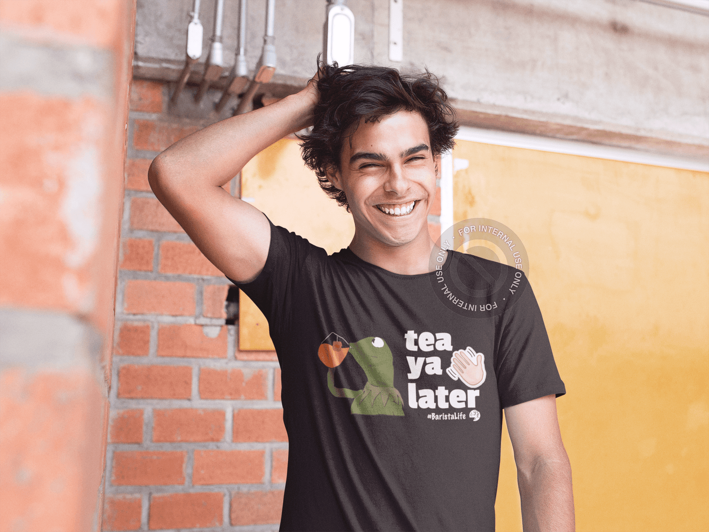 Barista Life Tea Ya Later Tee Black
