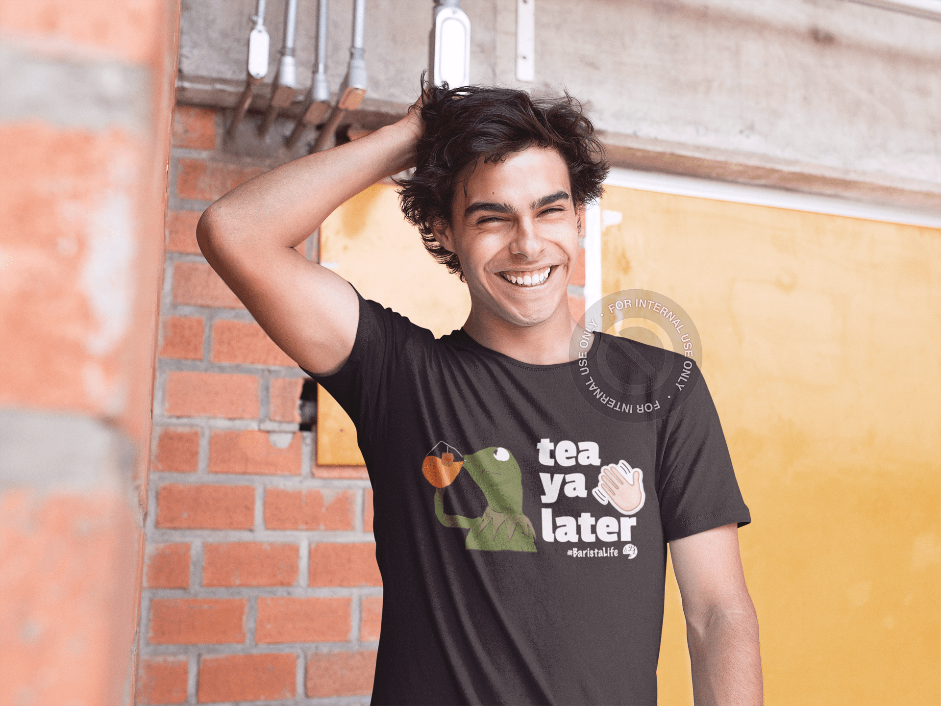 Barista Life Tea Ya Later Tee Black