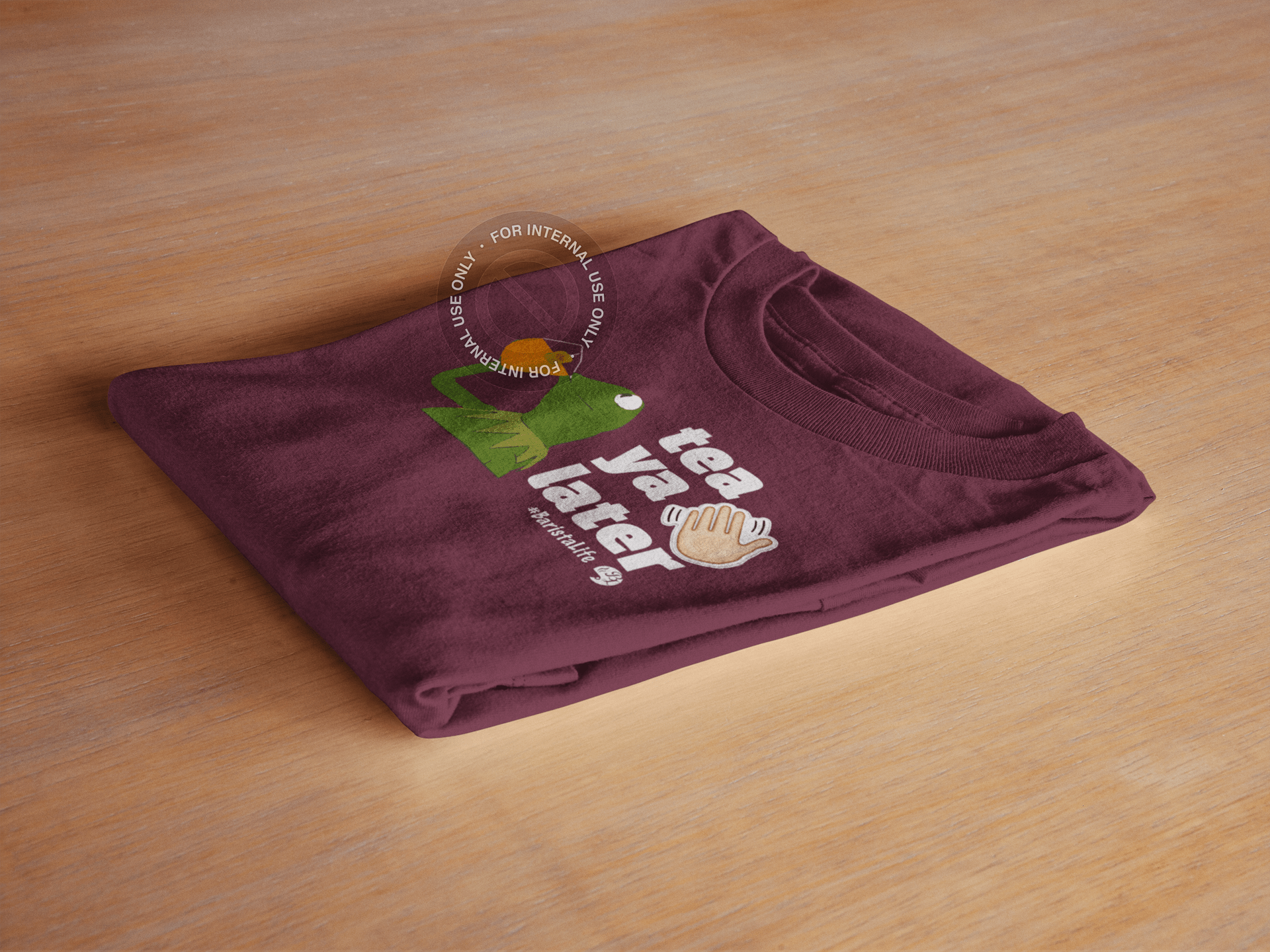 Barista Life Tea Ya Later Tee Cranberry