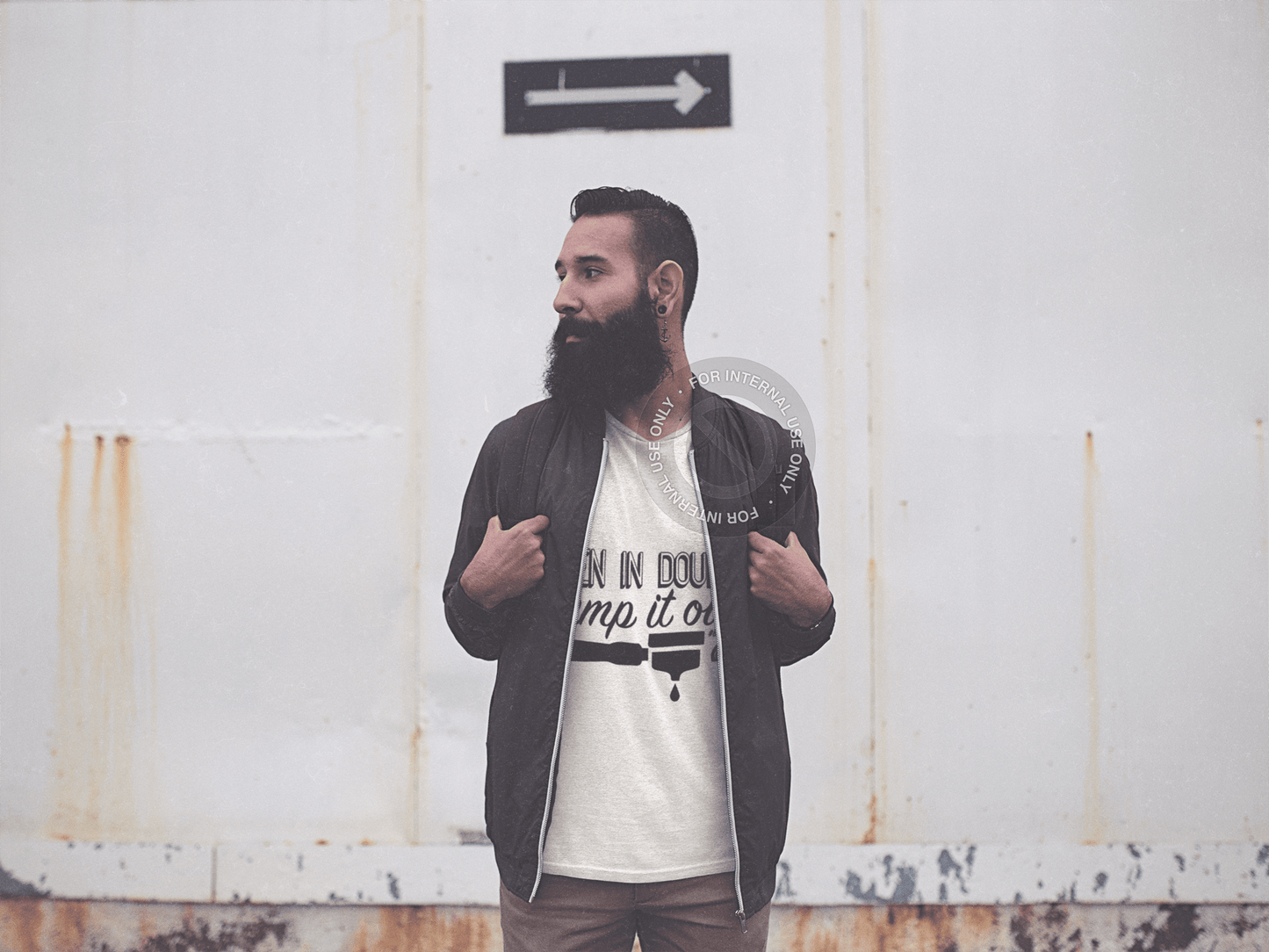 When In Doubt Tamp It Out White Tee