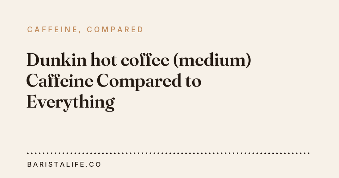 Dunkin hot coffee (medium) Caffeine Compared to Everything