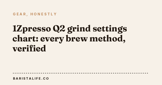 1Zpresso Q2 grind settings chart: every brew method, verified