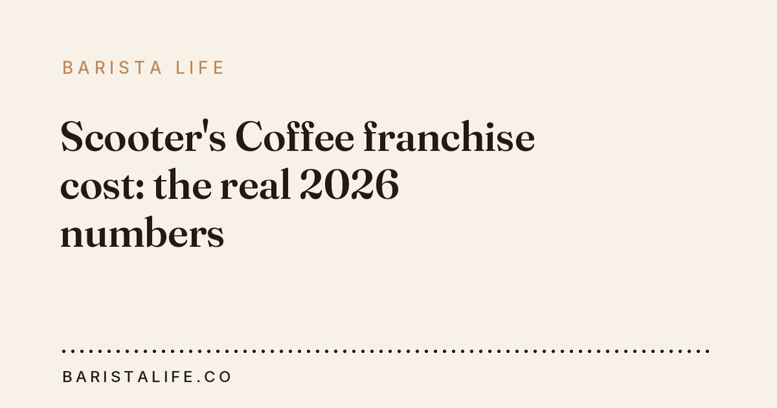 Scooter's Coffee franchise cost: the real 2026 numbers