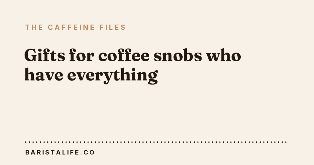 Gifts for coffee snobs who have everything