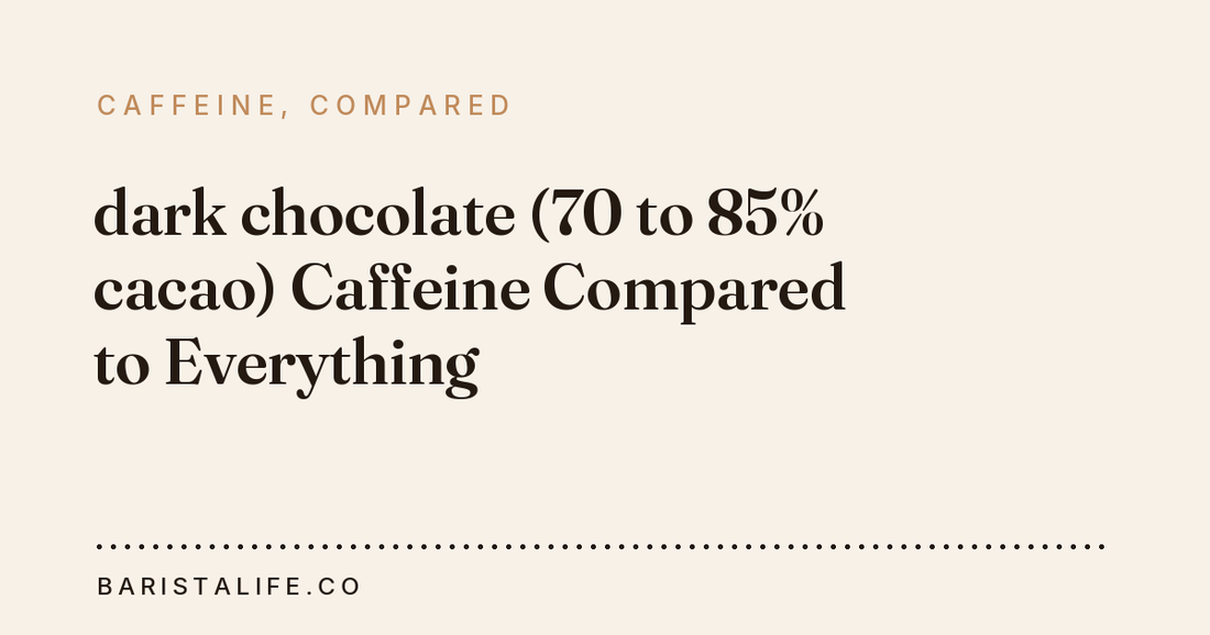 dark chocolate (70 to 85% cacao) Caffeine Compared to Everything