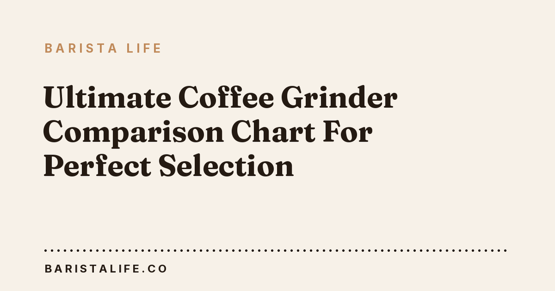 Ultimate Coffee Grinder Comparison Chart For Perfect Selection