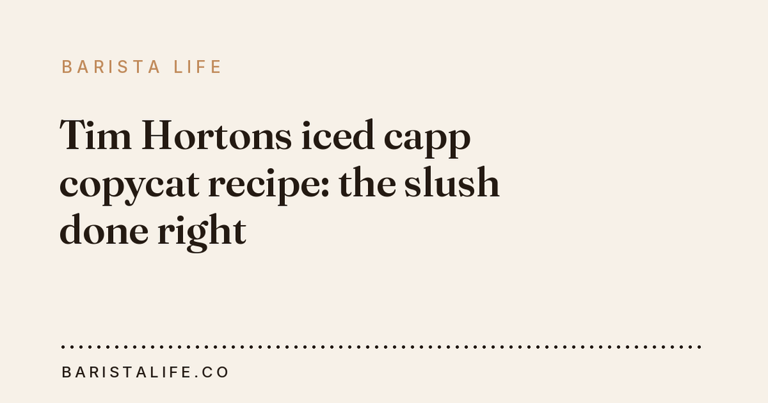 Tim Hortons iced capp copycat recipe: the slush done right