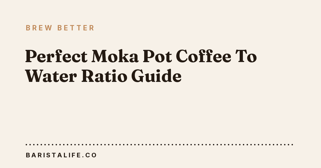 Perfect Moka Pot Coffee To Water Ratio Guide