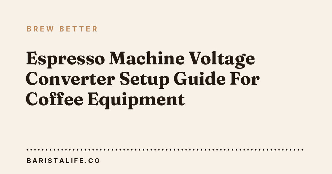 Espresso Machine Voltage Converter Setup Guide For Coffee Equipment