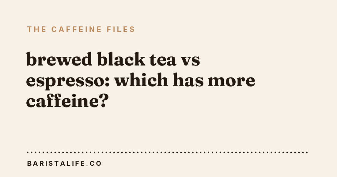 brewed black tea vs espresso: which has more caffeine?