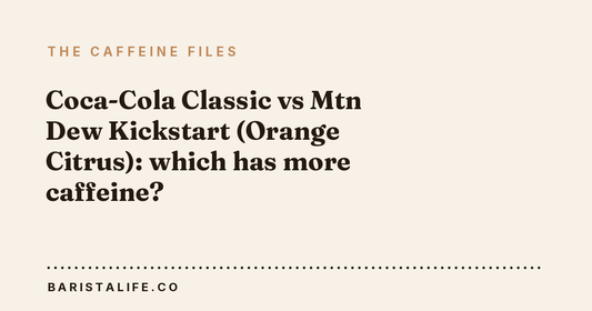 Coca-Cola Classic vs Mtn Dew Kickstart (Orange Citrus): which has more caffeine?