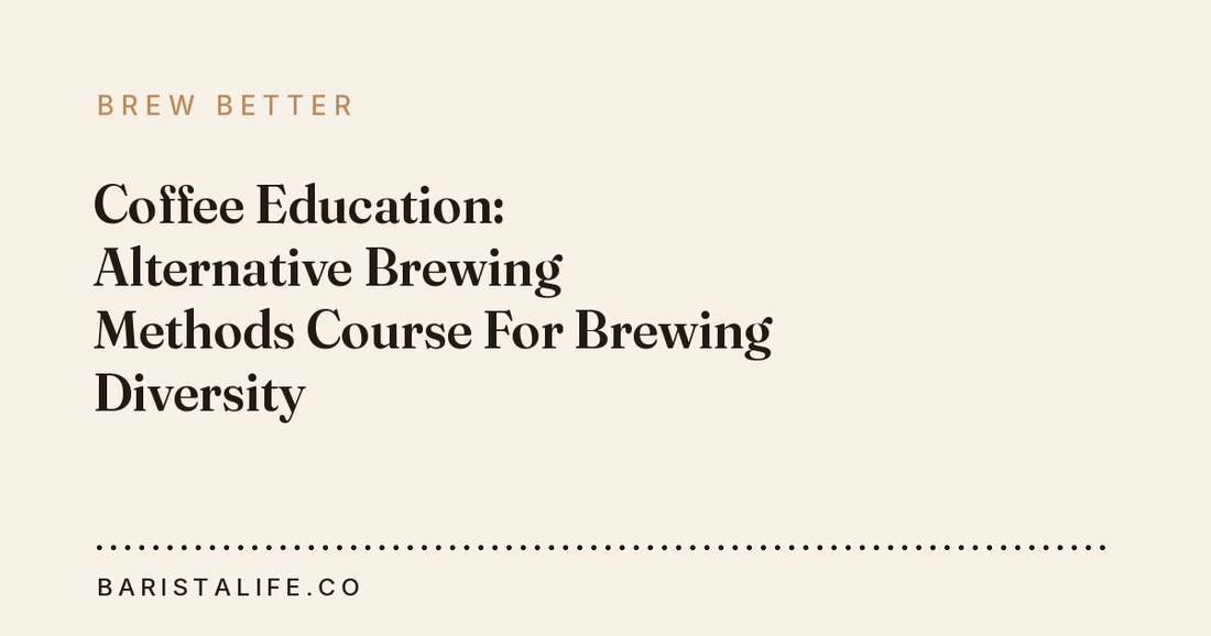 Coffee Education: Alternative Brewing Methods Course For Brewing Diversity