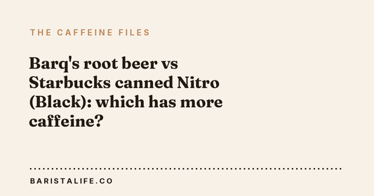 Barq's root beer vs Starbucks canned Nitro (Black): which has more caffeine?