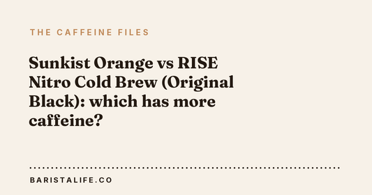 Sunkist Orange vs RISE Nitro Cold Brew (Original Black): which has more caffeine?