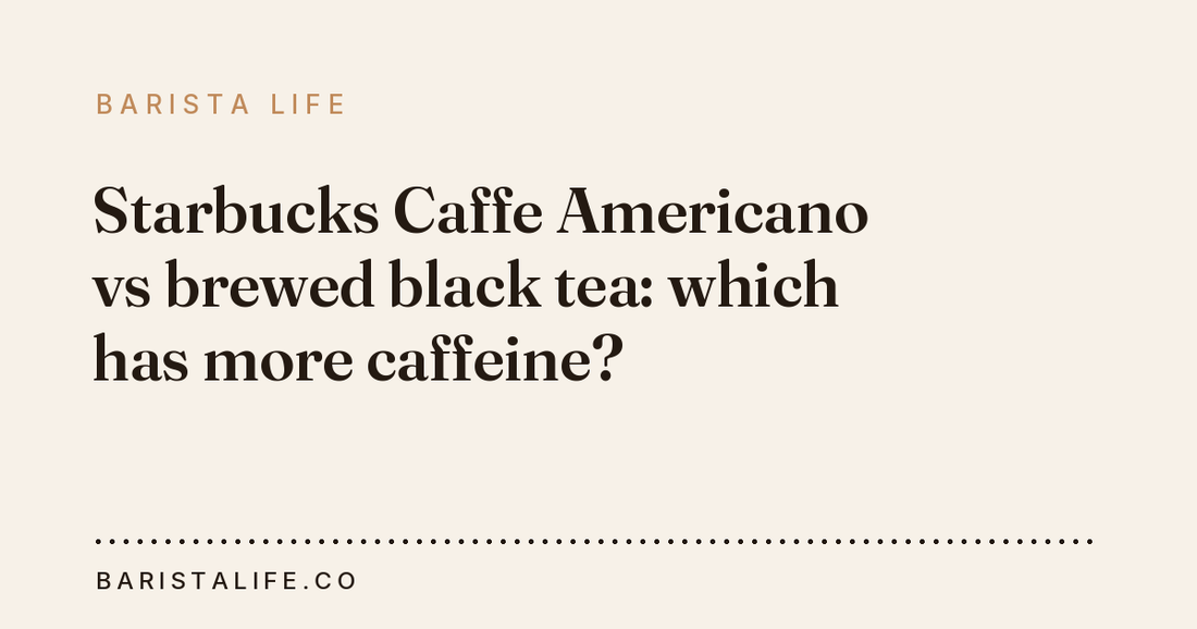 Starbucks Caffe Americano vs brewed black tea: which has more caffeine?