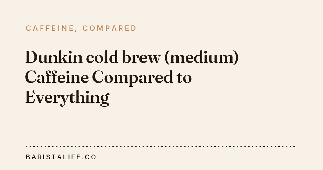 Dunkin cold brew (medium) Caffeine Compared to Everything