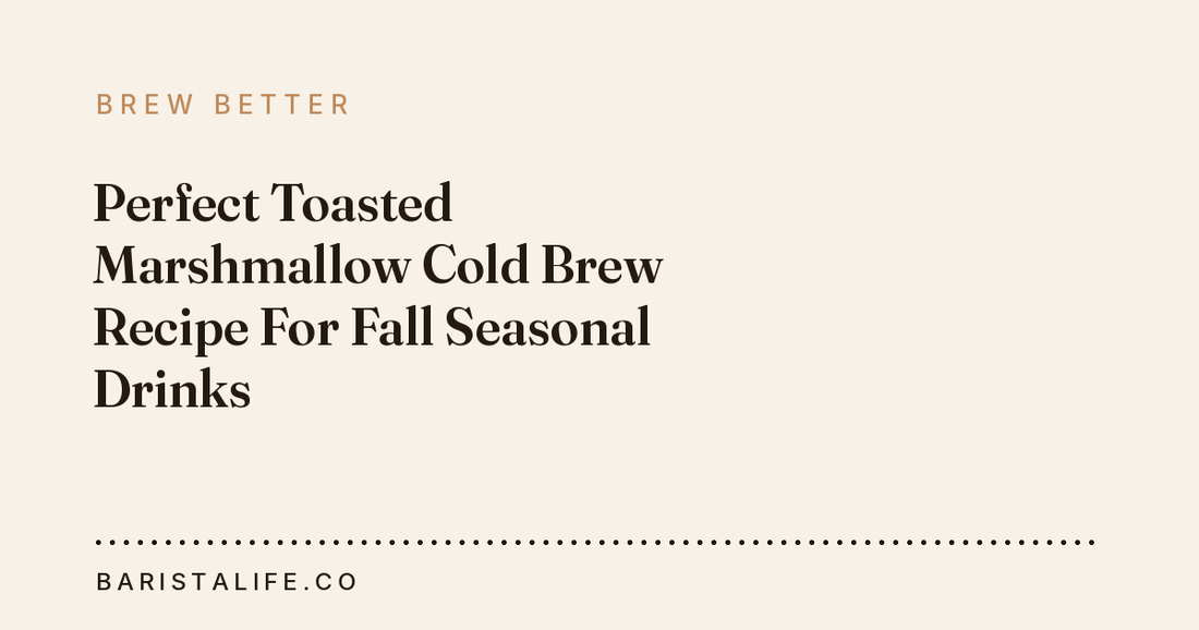 Perfect Toasted Marshmallow Cold Brew Recipe For Fall Seasonal Drinks