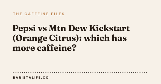 Pepsi vs Mtn Dew Kickstart (Orange Citrus): which has more caffeine?