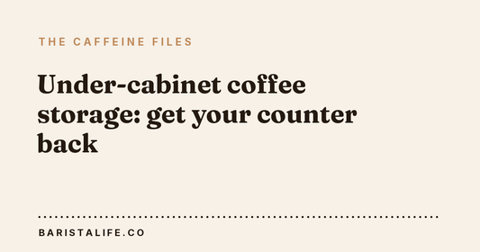 Under-cabinet coffee storage: get your counter back