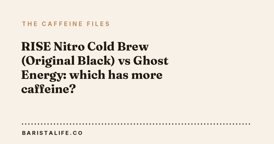 RISE Nitro Cold Brew (Original Black) vs Ghost Energy: which has more caffeine?