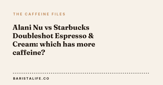 Alani Nu vs Starbucks Doubleshot Espresso & Cream: which has more caffeine?