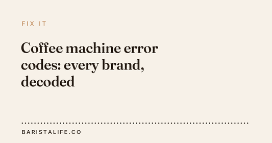 Coffee machine error codes: every brand, decoded