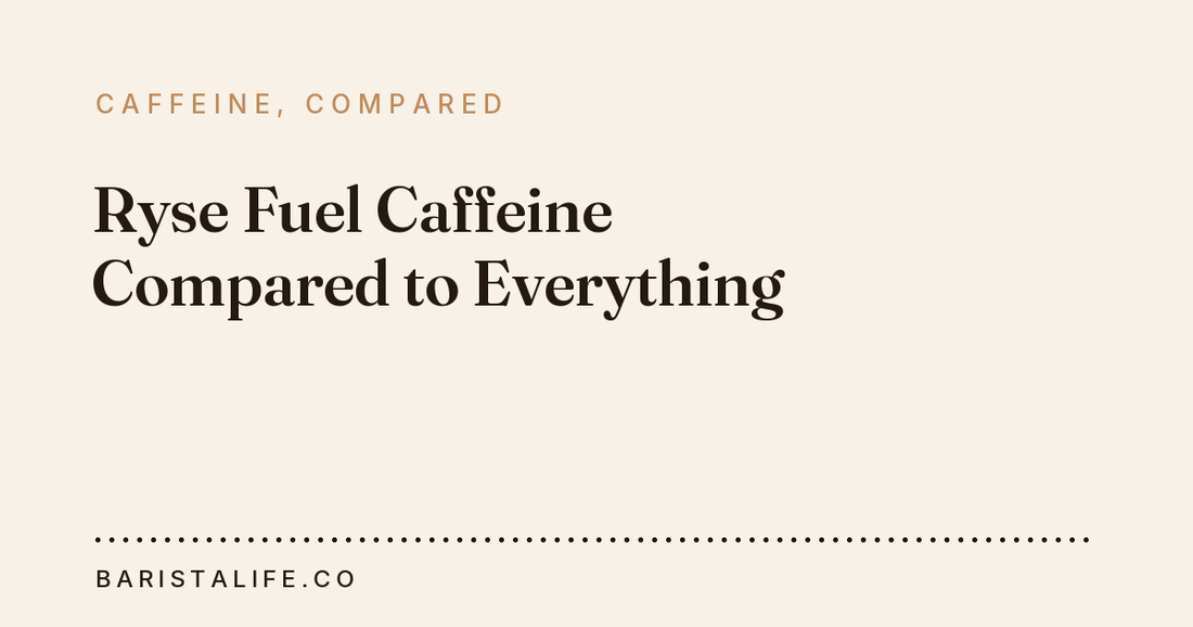 Ryse Fuel Caffeine Compared to Everything