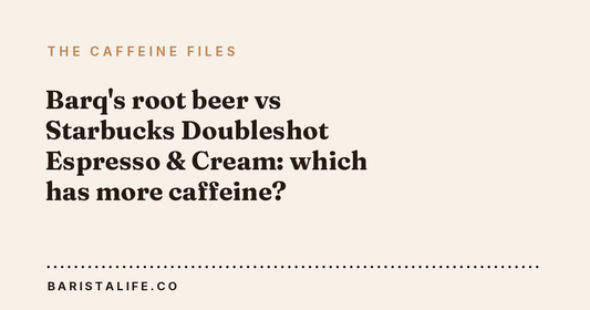 Barq's root beer vs Starbucks Doubleshot Espresso & Cream: which has more caffeine?