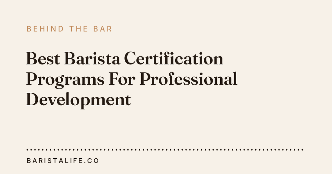 Best Barista Certification Programs For Professional Development
