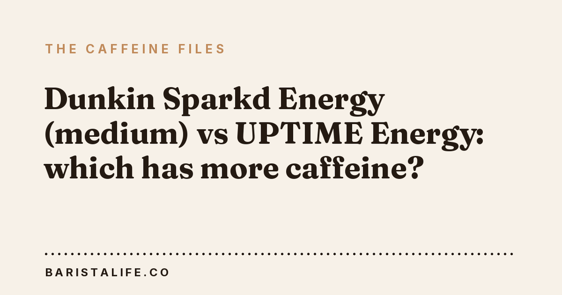 Dunkin Sparkd Energy (medium) vs UPTIME Energy: which has more caffeine?