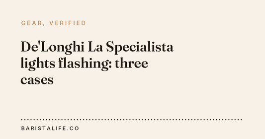 De'Longhi La Specialista lights flashing: three cases