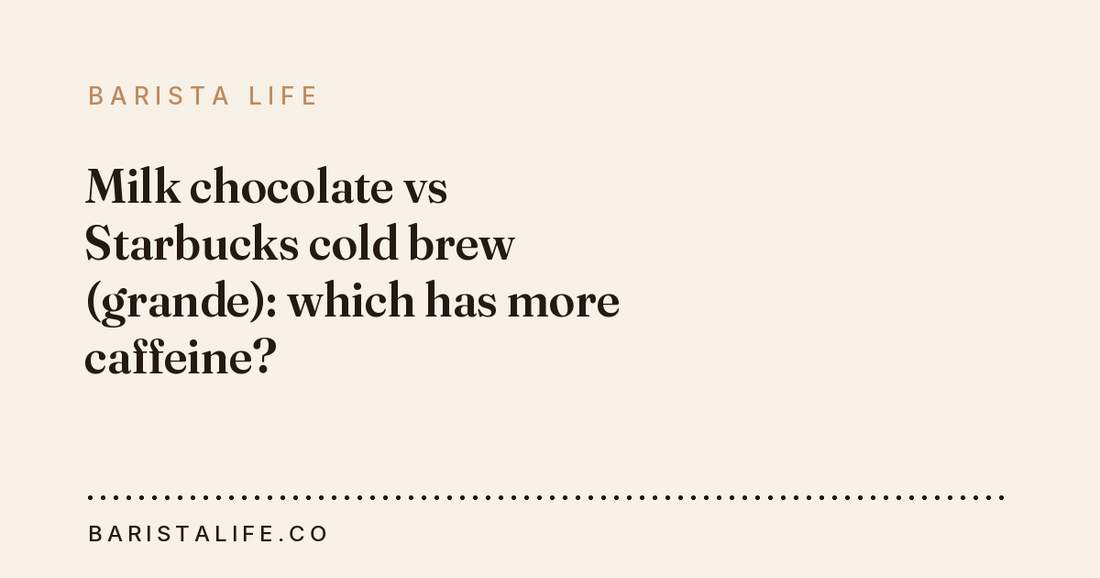 Milk chocolate vs Starbucks cold brew (grande): which has more caffeine?
