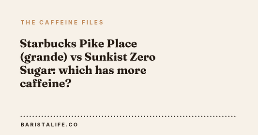 Starbucks Pike Place (grande) vs Sunkist Zero Sugar: which has more caffeine?