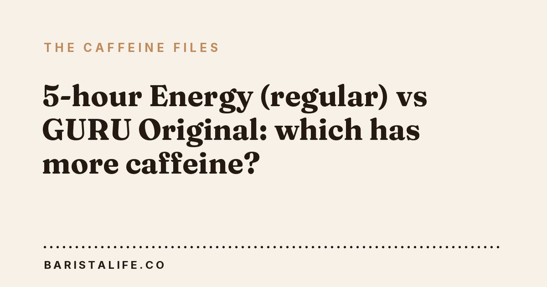 5-hour Energy (regular) vs GURU Original: which has more caffeine?