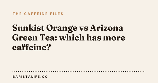 Sunkist Orange vs Arizona Green Tea: which has more caffeine?