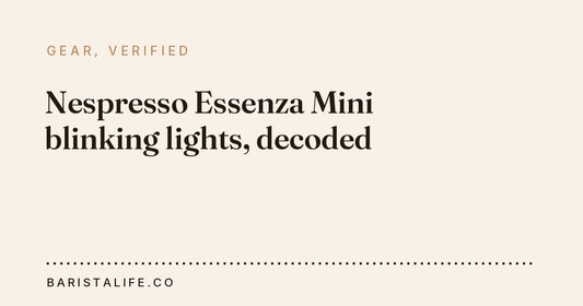 Nespresso Essenza Mini blinking lights, decoded