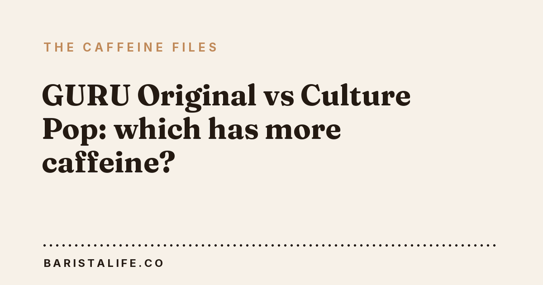 GURU Original vs Culture Pop: which has more caffeine?