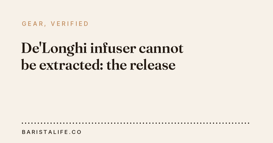 De'Longhi infuser cannot be extracted: the release