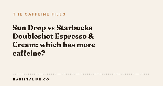Sun Drop vs Starbucks Doubleshot Espresso & Cream: which has more caffeine?