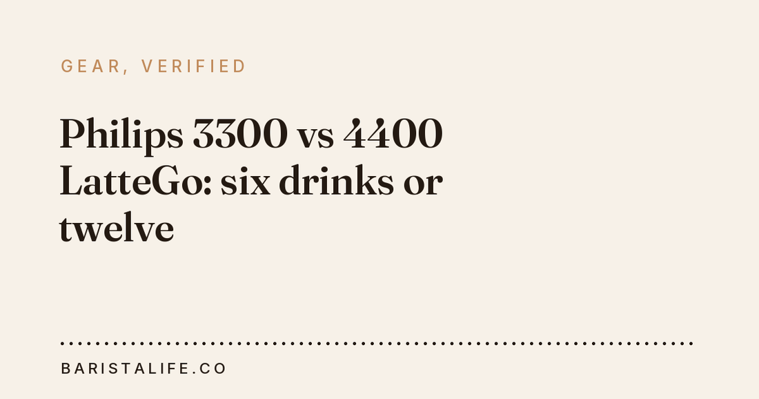 Philips 3300 vs 4400 LatteGo: six drinks or twelve