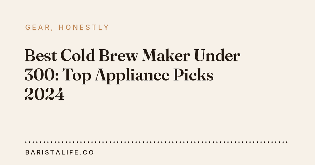 Best Cold Brew Maker Under 300: Top Appliance Picks 2024