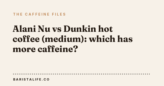 Alani Nu vs Dunkin hot coffee (medium): which has more caffeine?