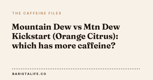 Mountain Dew vs Mtn Dew Kickstart (Orange Citrus): which has more caffeine?