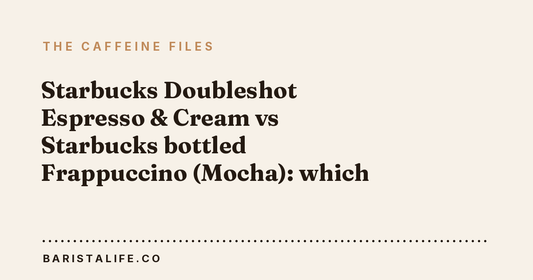 Starbucks Doubleshot Espresso & Cream vs Starbucks bottled Frappuccino (Mocha): which has more caffeine?