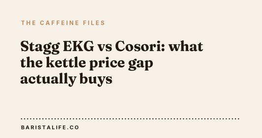 Stagg EKG vs Cosori: what the kettle price gap actually buys